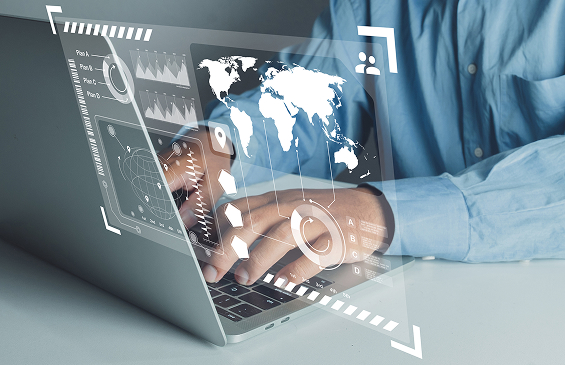 Analyst working on computer

