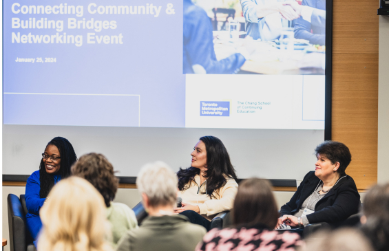 Panelists at Connecting Community and Building Bridges Event